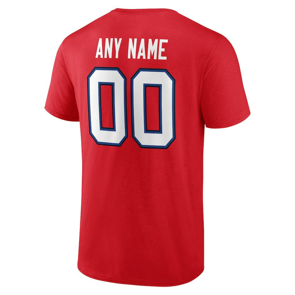 Buffalo Bills Big & Tall Team Authentic Custom T-Shirt - Red - NFL