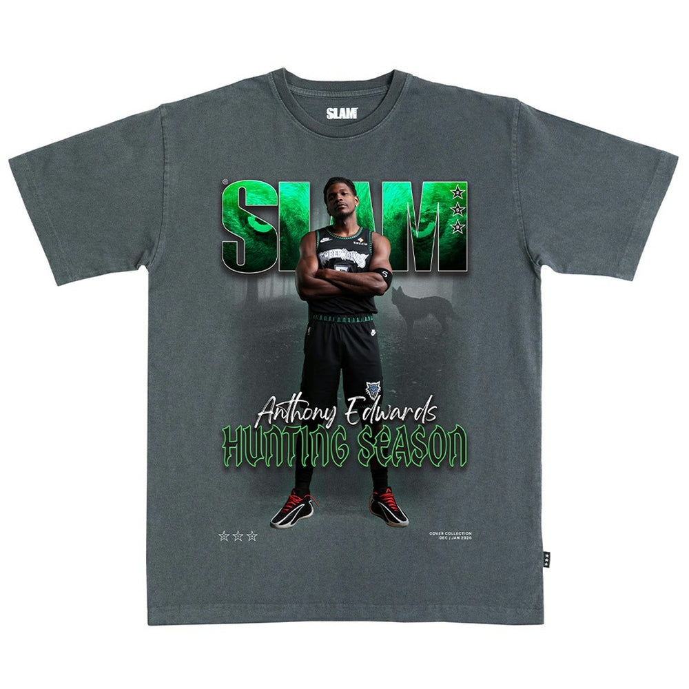 Anthony Edwards Minnesota Timberwolves SLAM Unisex Cover T-Shirt Charcoal