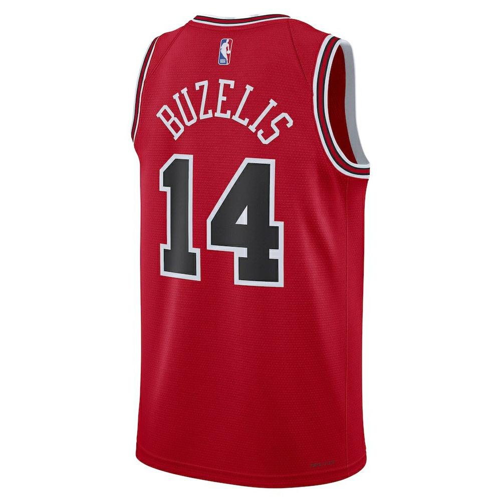 Nike Matas Buzelis Chicago Bulls Unisex Swingman Player Jersey Icon Editi- Red