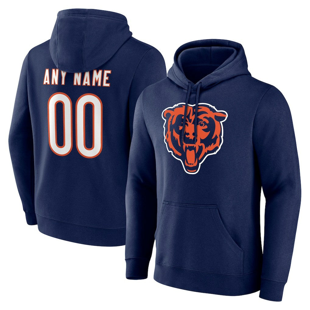 Chicago Bears Big & Tall Team Authentic Custom Hoodie - Navy - NFL
