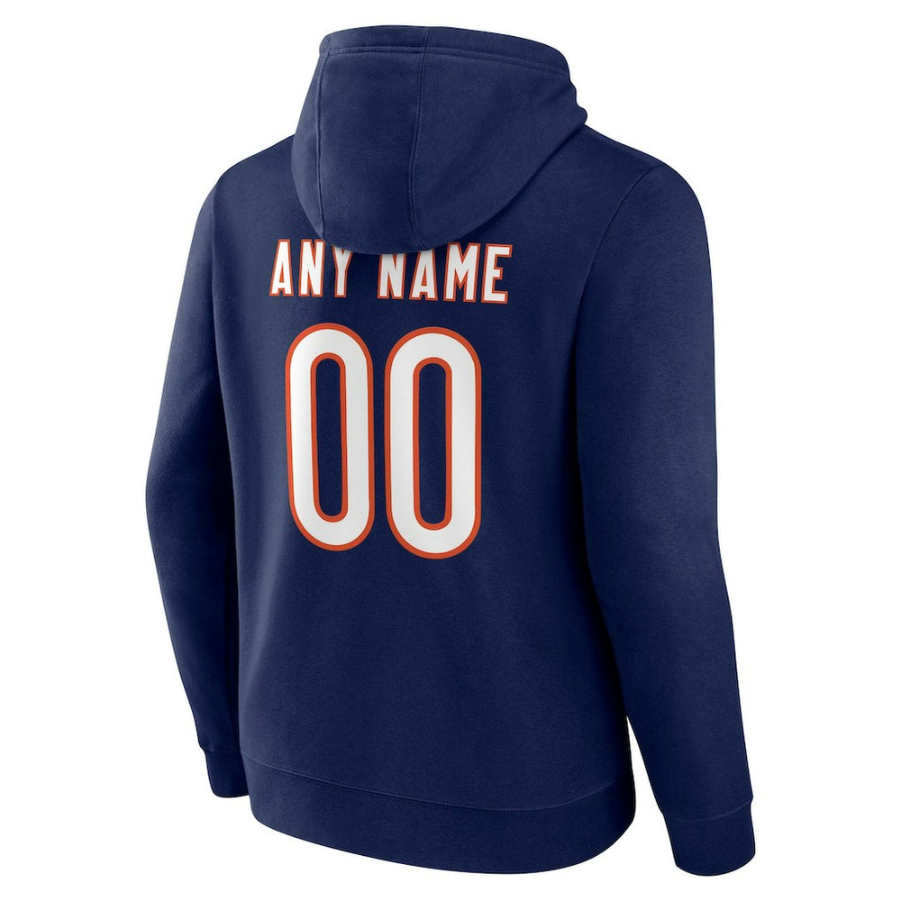 Chicago Bears Big & Tall Team Authentic Custom Hoodie - Navy - NFL