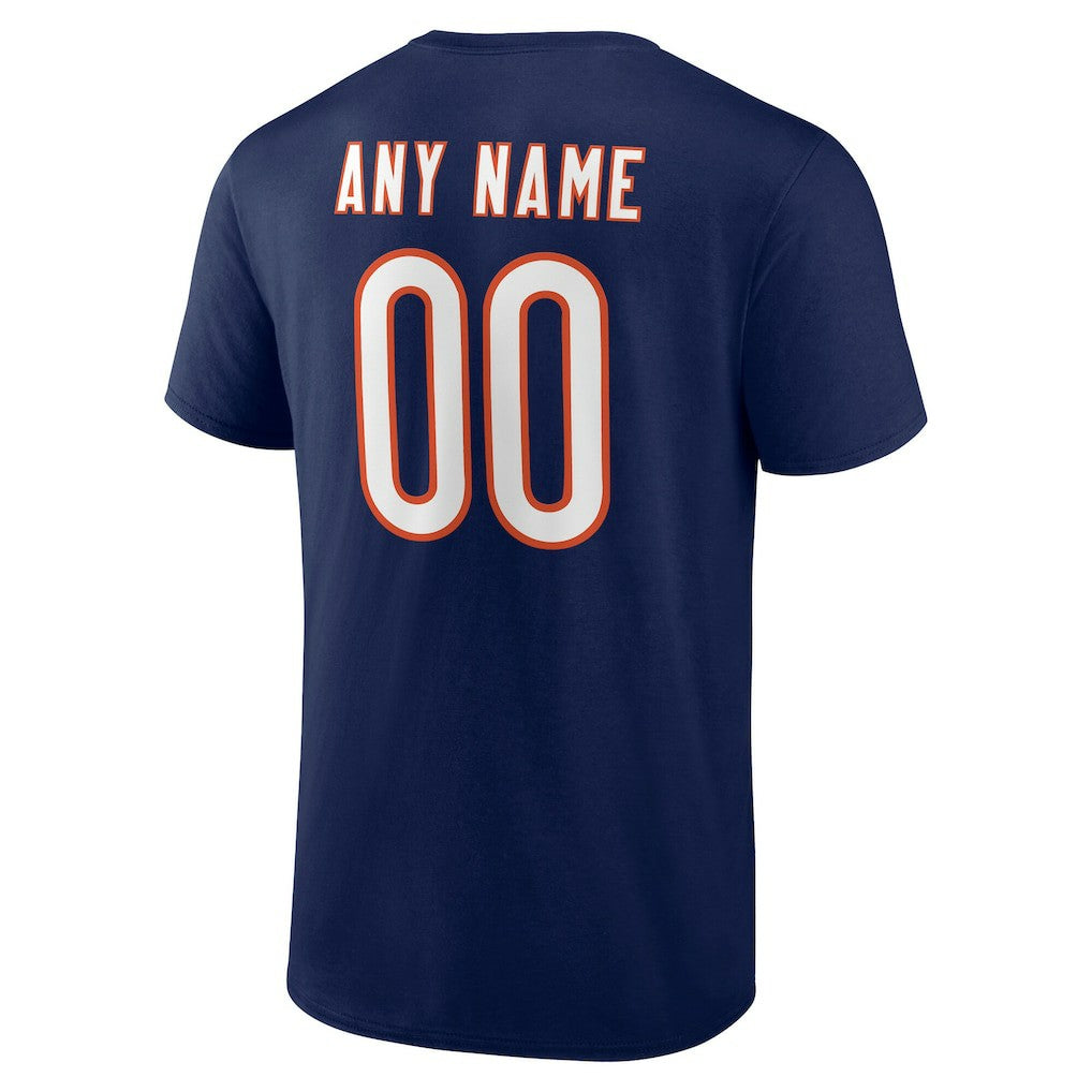 Chicago Bears Big & Tall Team Authentic Custom T-Shirt - Navy - NFL