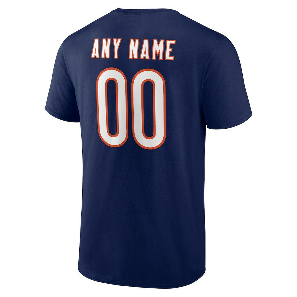 Chicago Bears Big & Tall Team Authentic Custom T-Shirt - Navy - NFL