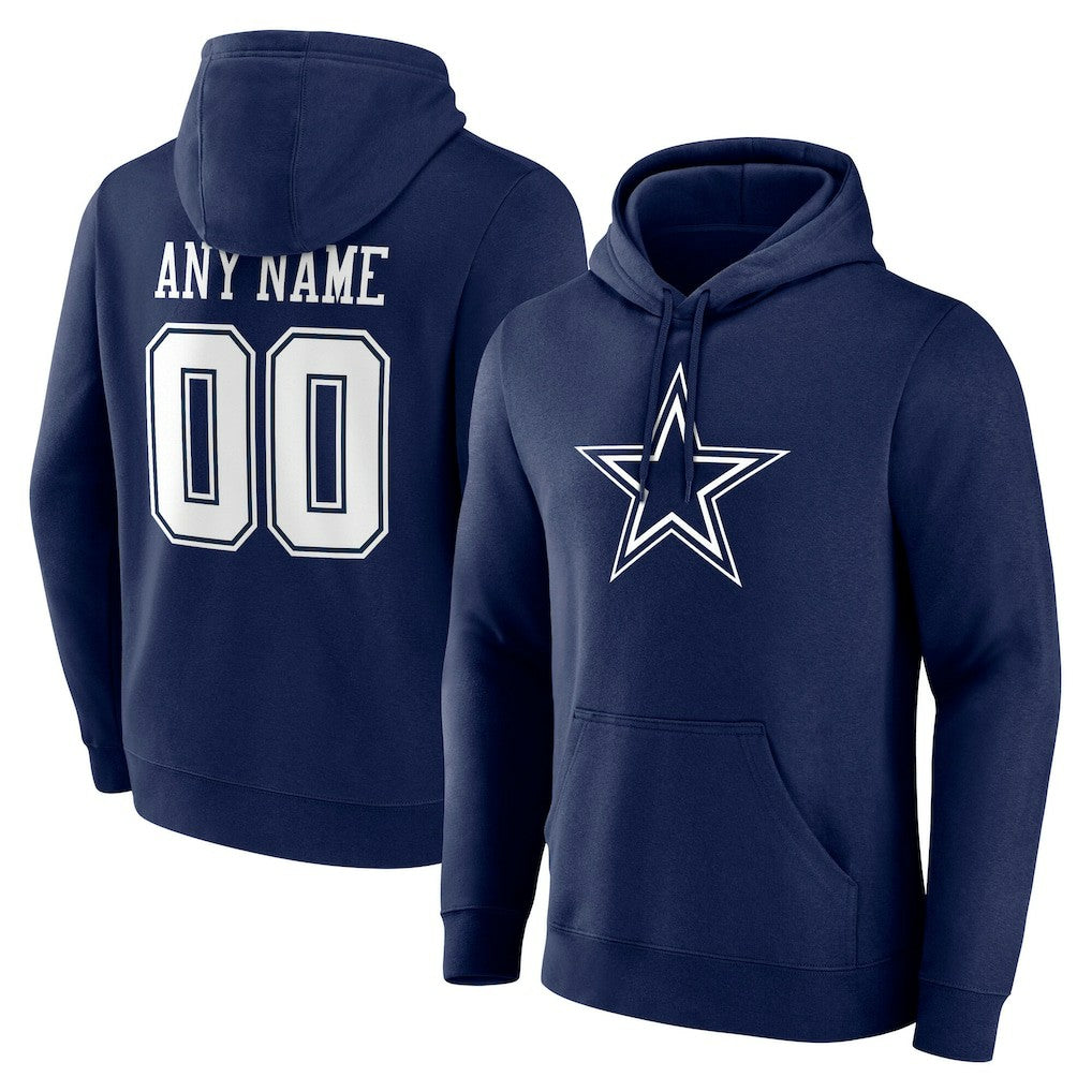Dallas Cowboys Big & Tall Team Authentic Custom Hoodie - Navy - NFL