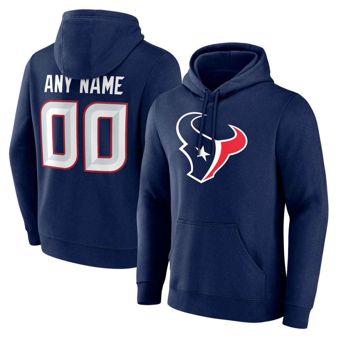Houston Texans Big & Tall Team Authentic Custom Hoodie - Navy - NFL