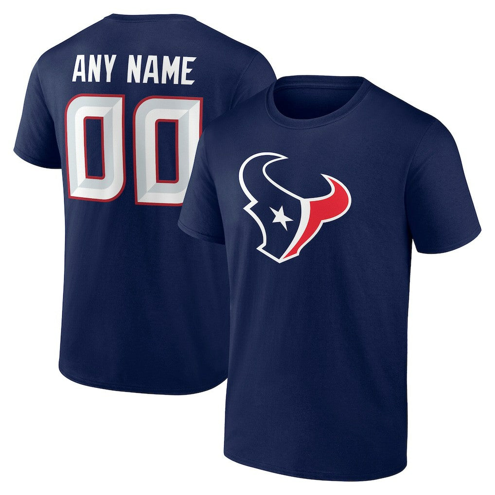 Houston Texans Big & Tall Team Authentic Custom T-Shirt - Navy - NFL