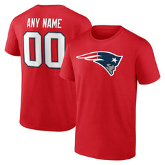 New England Patriots Big & Tall Team Authentic Custom T-Shirt - Red - NFL
