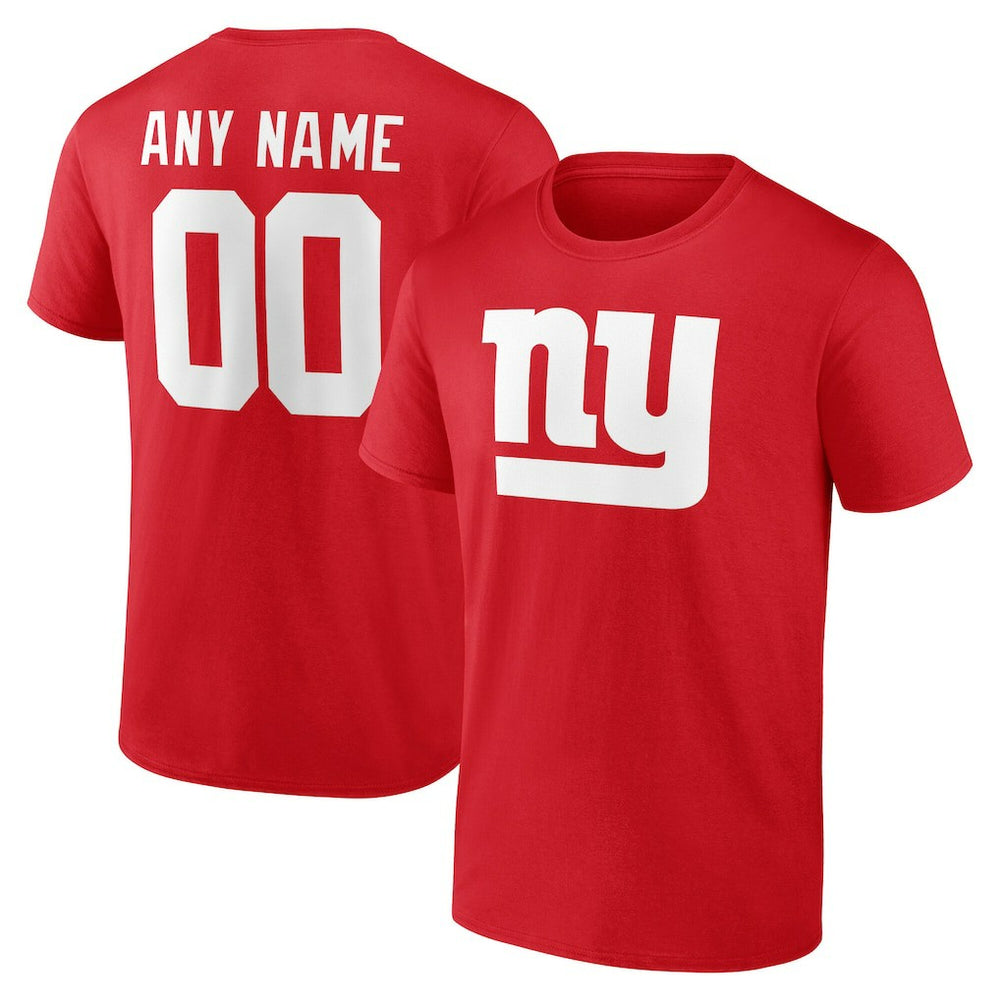 New York Giants Big & Tall Team Authentic Custom T-Shirt - Red - NFL