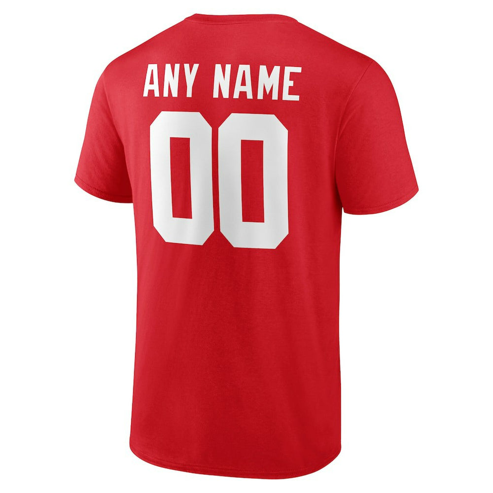 New York Giants Big & Tall Team Authentic Custom T-Shirt - Red - NFL