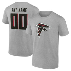 Atlanta Falcons Big & Tall Team Authentic Custom T-Shirt - Gray - NFL