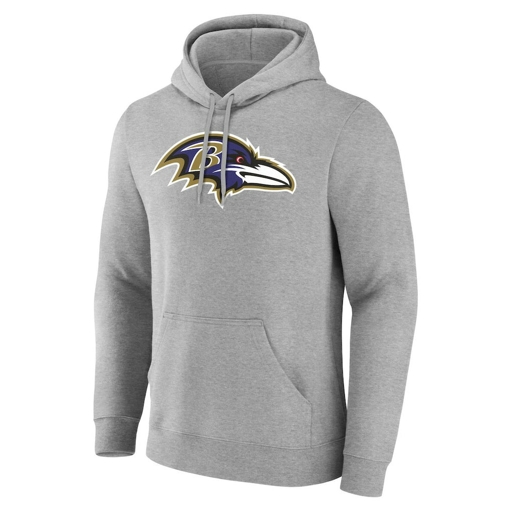 Baltimore Ravens Big & Tall Team Authentic Custom Hoodie - Gray - NFL