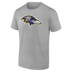Baltimore Ravens Big & Tall Team Authentic Custom T-Shirt - Gray - NFL