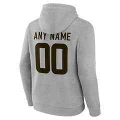 Cleveland Browns Big & Tall Team Authentic Custom Hoodie - Gray - NFL