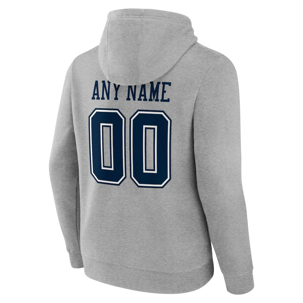 Dallas Cowboys Big & Tall Team Authentic Custom Hoodie - Gray - NFL