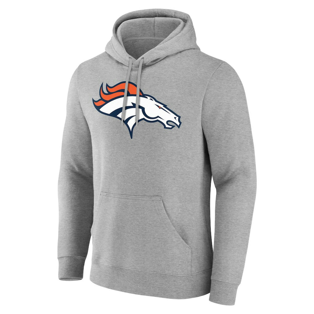 Denver Broncos Big & Tall Team Authentic Custom Hoodie - Gray - NFL