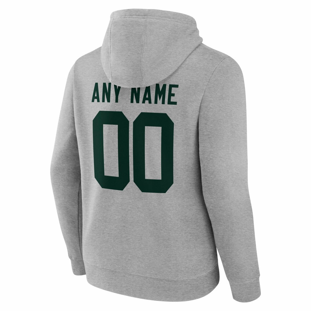 Green Bay Packers Big & Tall Team Authentic Custom Hoodie - Gray - NFL