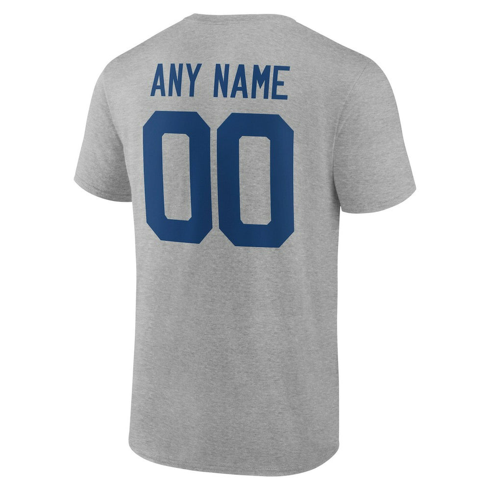 Indianapolis Colts Big & Tall Team Authentic Custom T-Shirt - Gray - NFL