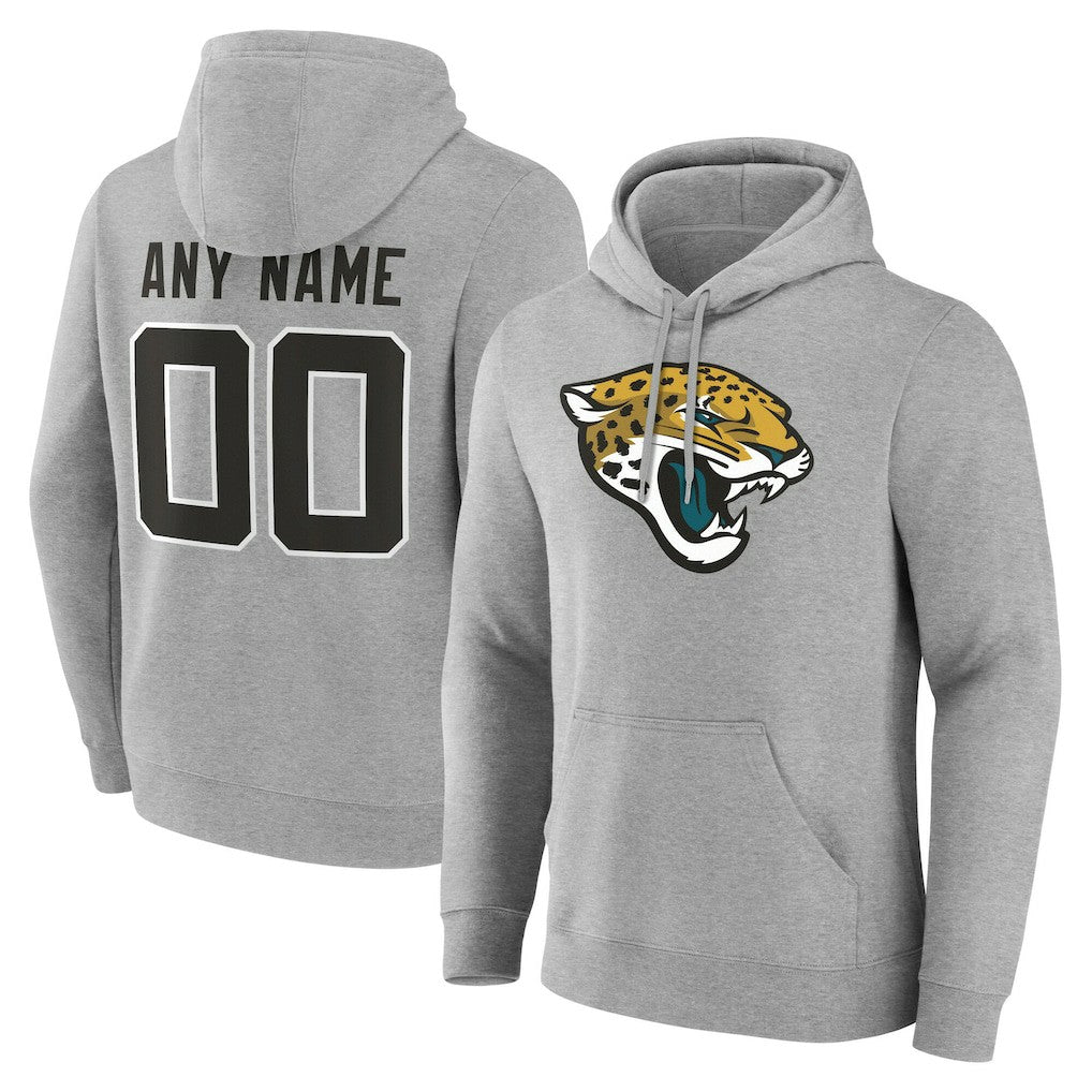 Jacksonville Jaguars Big & Tall Team Authentic Custom Hoodie - Gray - NFL