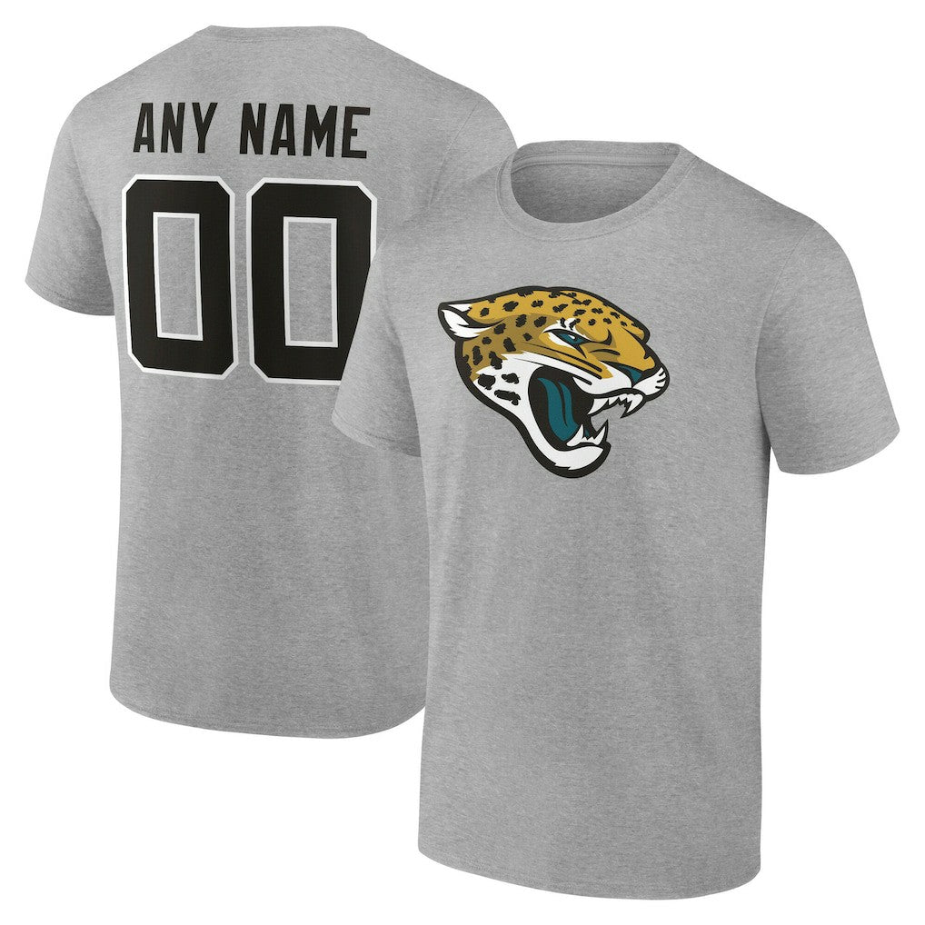 Jacksonville Jaguars Big & Tall Team Authentic Custom T-Shirt - Gray - NFL