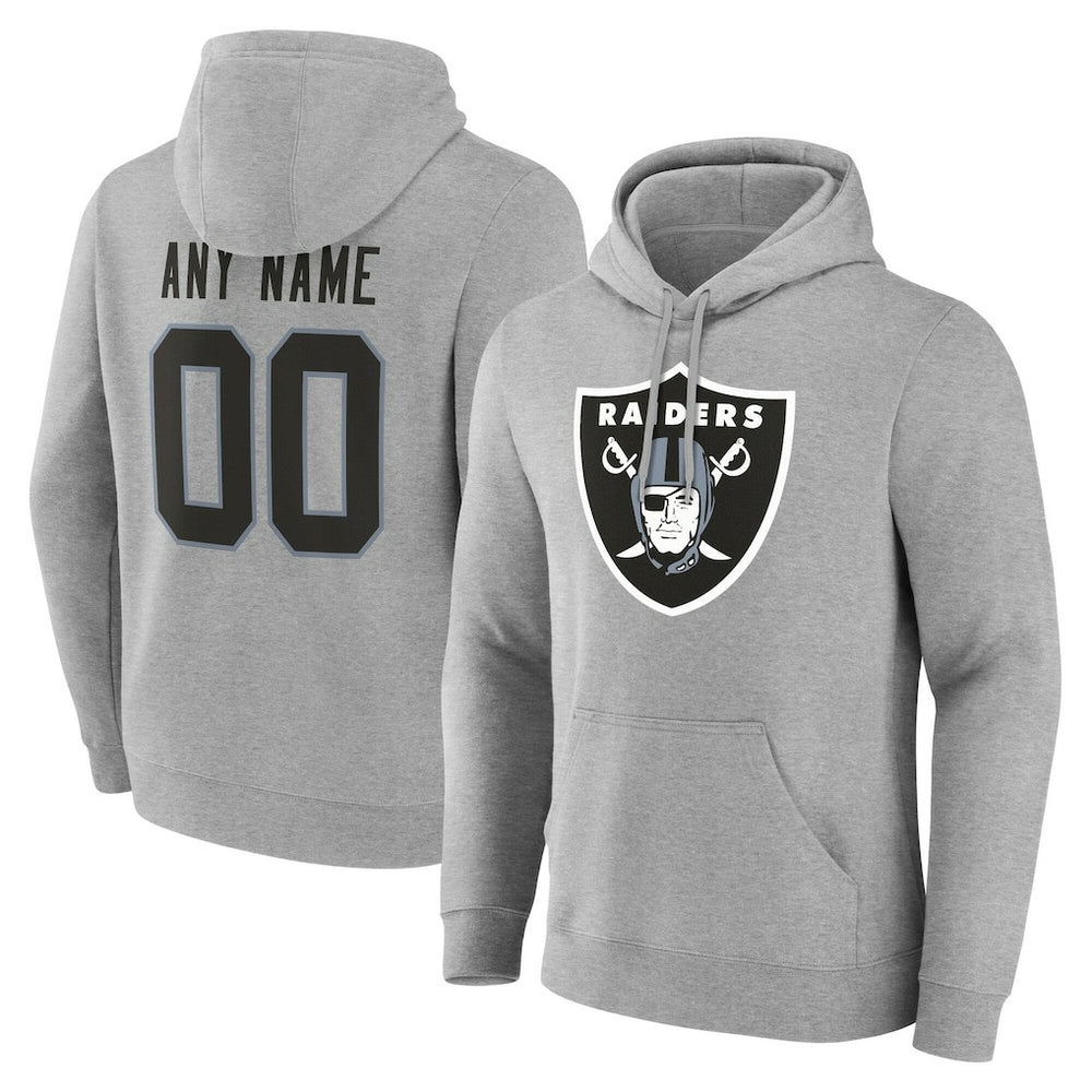 Las Vegas Raiders Big & Tall Team Authentic Custom Hoodie - Gray - NFL