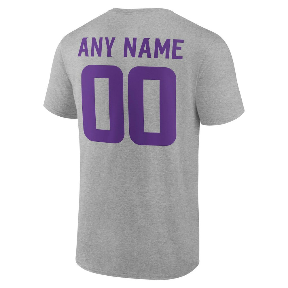 Minnesota Vikings Big & Tall Team Authentic Custom T-Shirt - Gray - NFL
