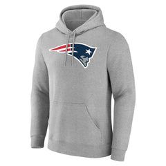 New England Patriots Big & Tall Team Authentic Custom Hoodie - Gray - NFL