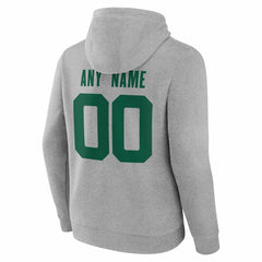 New York Jets Big & Tall Team Authentic Custom Hoodie - Gray - NFL