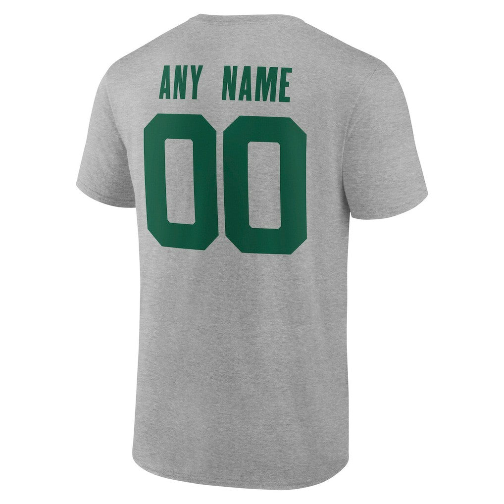 New York Jets Big & Tall Team Authentic Custom T-Shirt - Gray - NFL