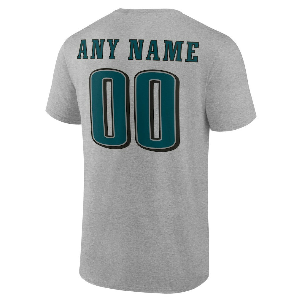 Philadelphia Eagles Big & Tall Team Authentic Custom T-Shirt - Gray - NFL