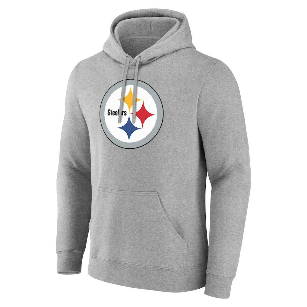 Pittsburgh Steelers Big & Tall Team Authentic Custom Hoodie - Gray - NFL