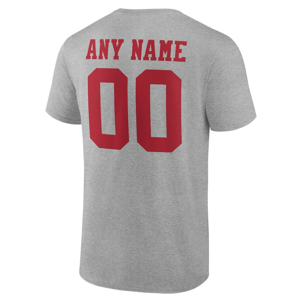 San Francisco 49ers Big & Tall Team Authentic Custom T-Shirt - Gray - NFL