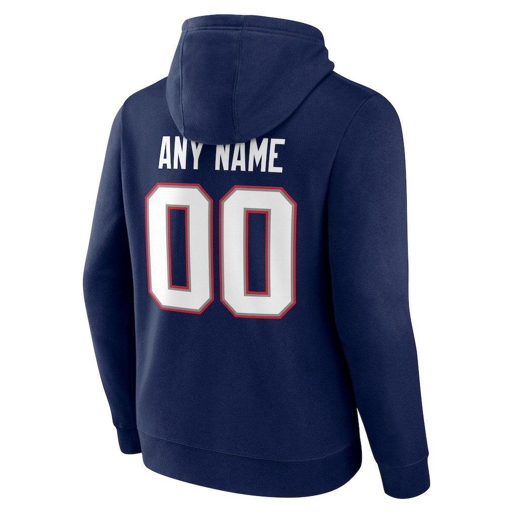 New England Patriots Big & Tall Team Authentic Custom Hoodie - Navy - NFL