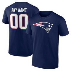 New England Patriots Big & Tall Team Authentic Custom T-Shirt - Navy - NFL