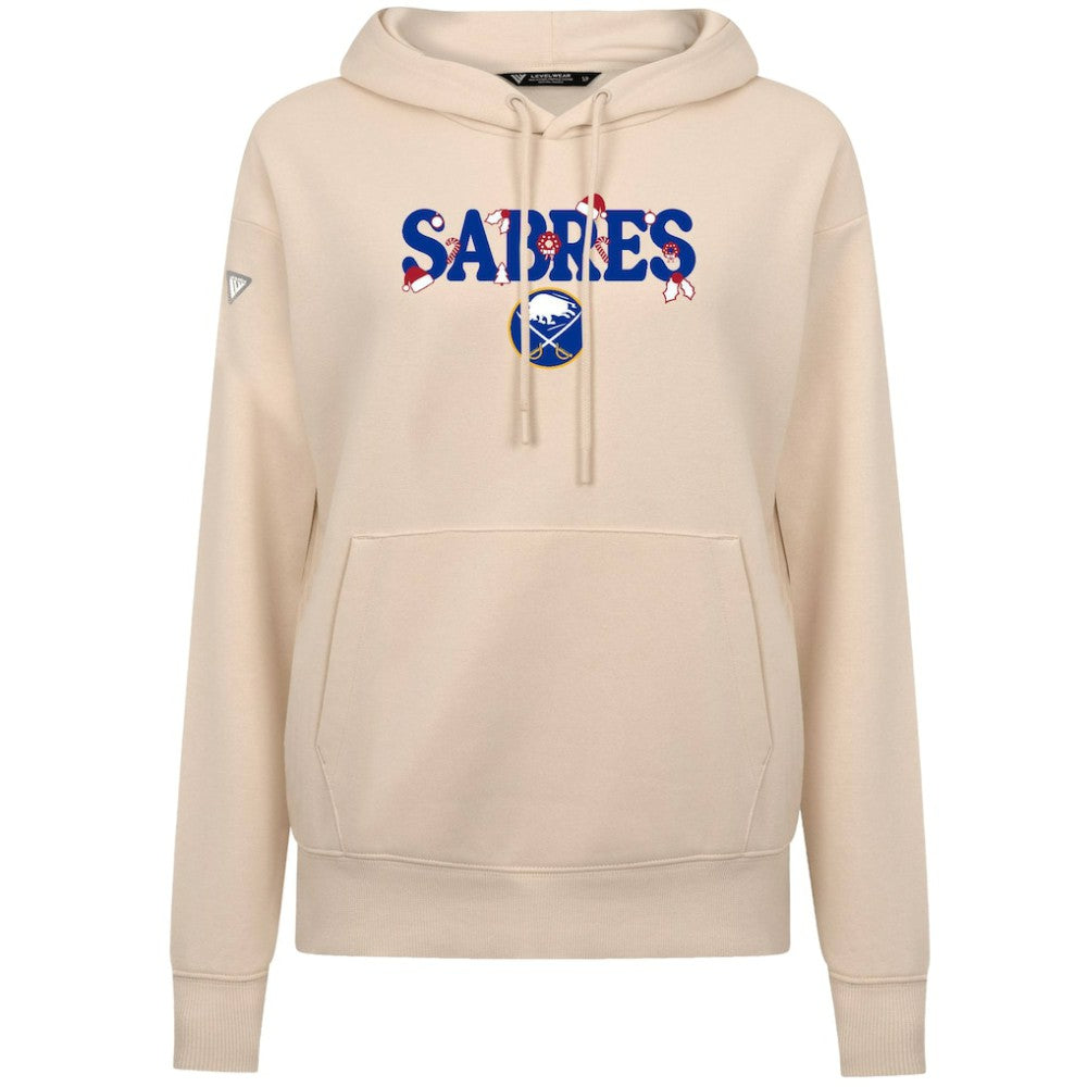 Buffalo Sabres Levelwear Women's Festive Holiday Adorn Hoodie - Khaki | NHL discount