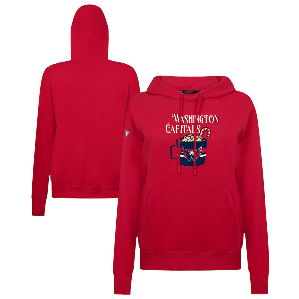 Washington Capitals Levelwear Women's Mellow Holiday Adorn Hoodie - Red | NHL near me