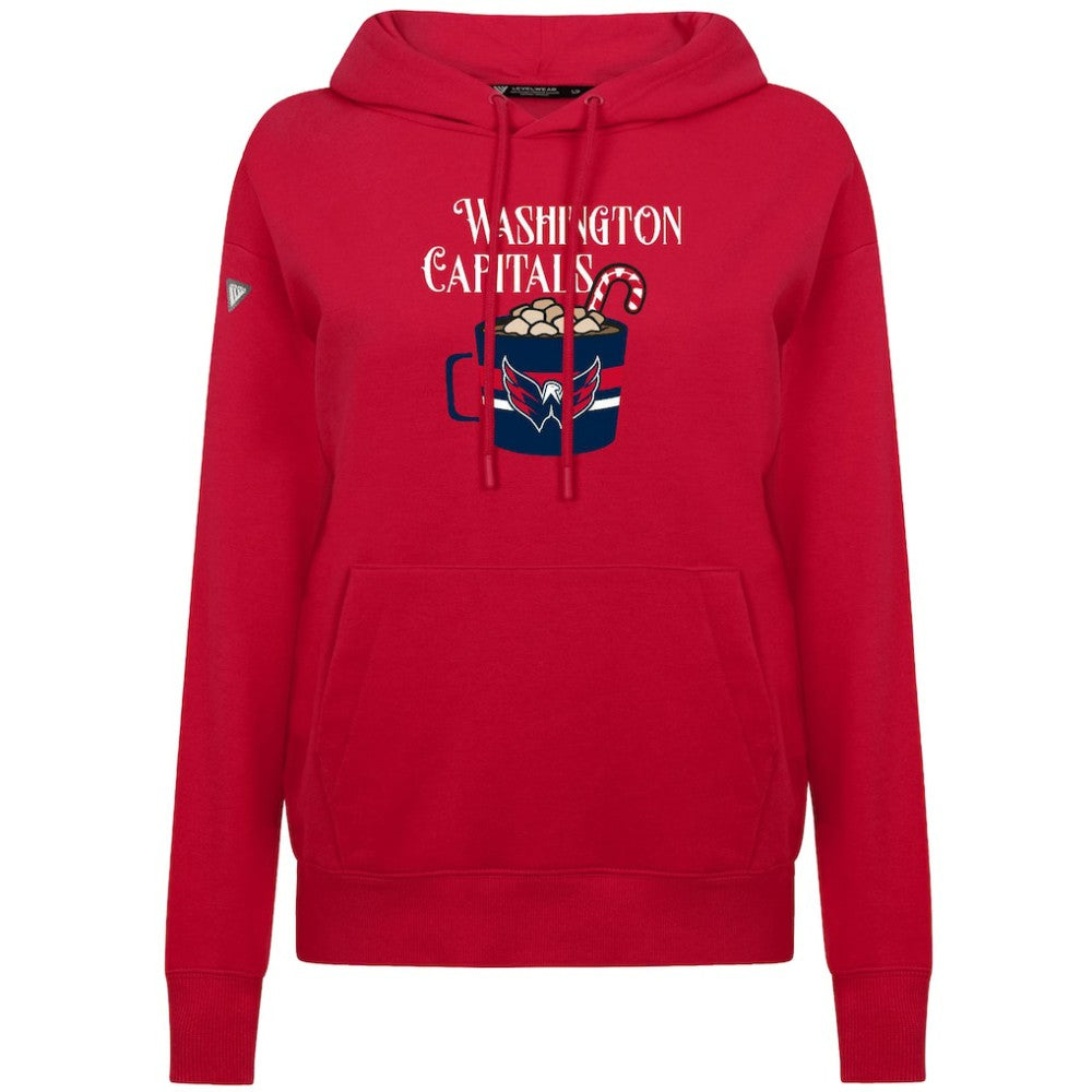 Washington Capitals Levelwear Women's Mellow Holiday Adorn Hoodie - Red | NHL near me