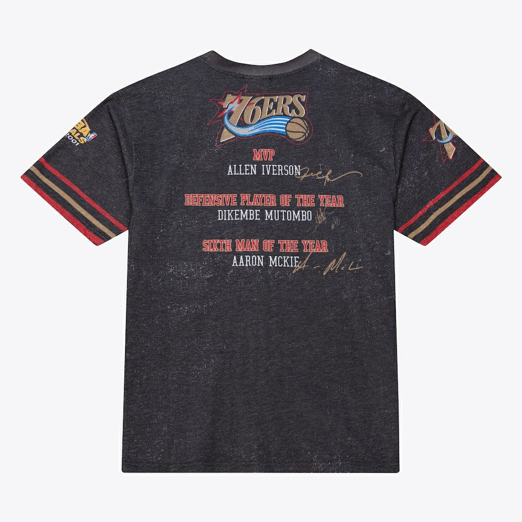 Mitchell & Ness Philadelphia 76ers Hardwood Classics Originals Collection 2000-2001 Team Roster T-Shirt Black