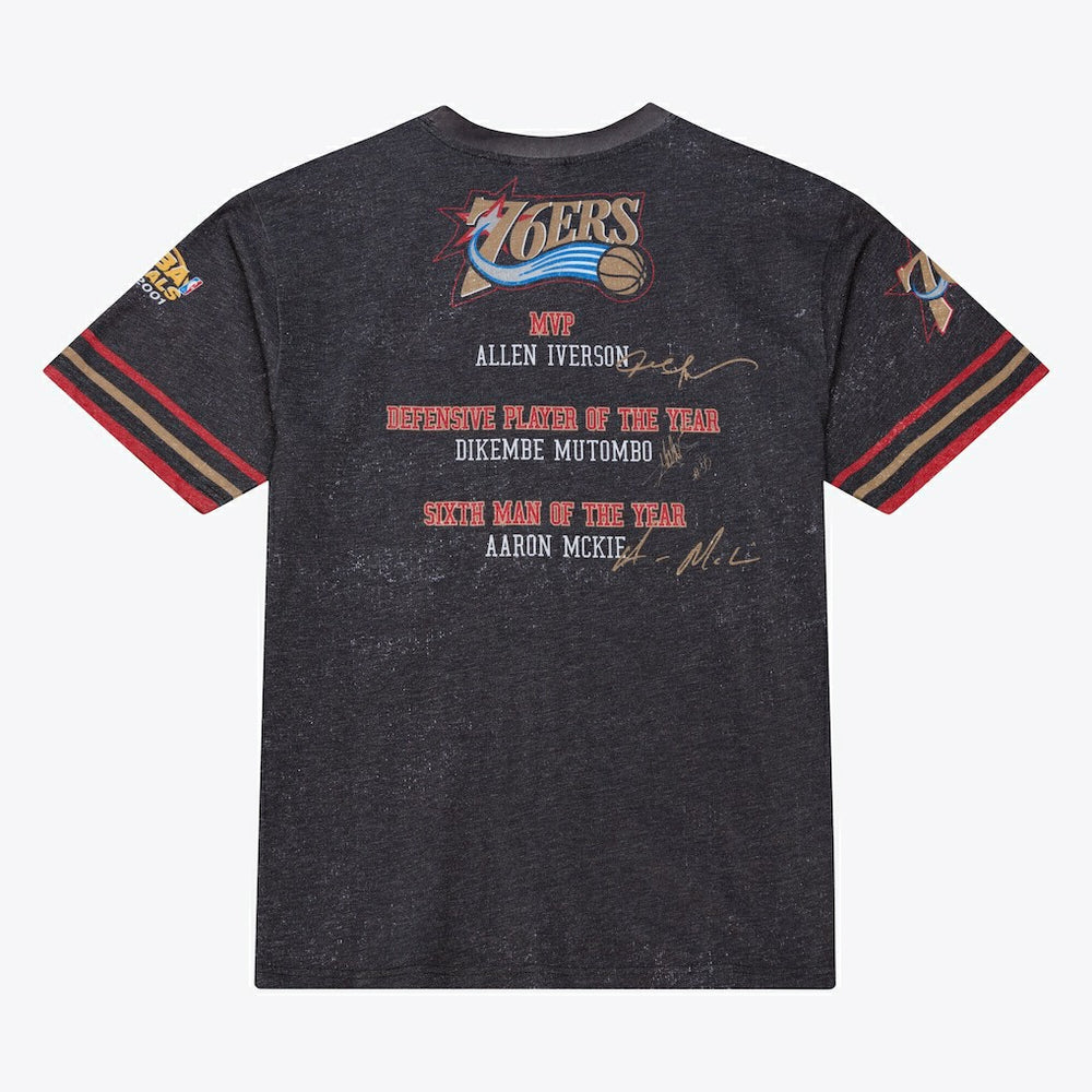 Mitchell & Ness Philadelphia 76ers Hardwood Classics Originals Collection 2000-2001 Team Roster T-Shirt Black