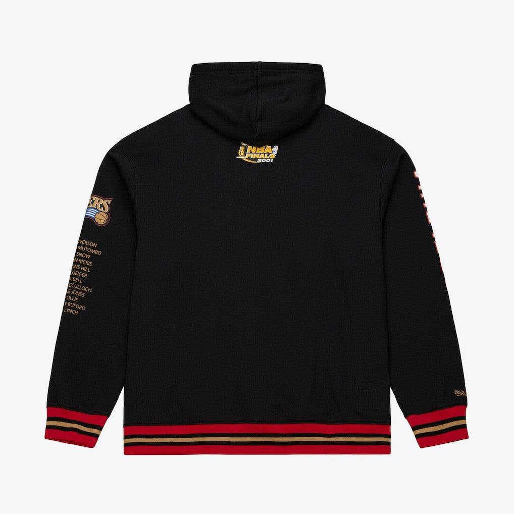 Mitchell & Ness Philadelphia 76ers Hardwood Classics Originals Collection 2000-2001 Team Roster Fleece Hoodie Black