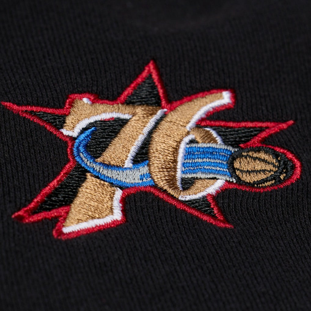 Mitchell & Ness Philadelphia 76ers Hardwood Classics Originals Collection 2000-2001 Team Roster Fleece Hoodie Black