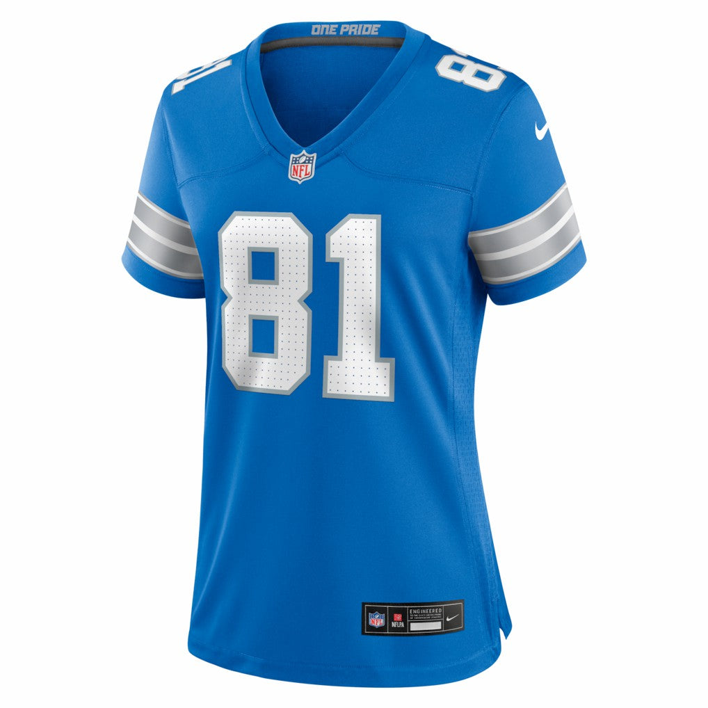 Calvin Johnson Detroit Lions Women's Team Retired Game Jersey - Blue - Nike