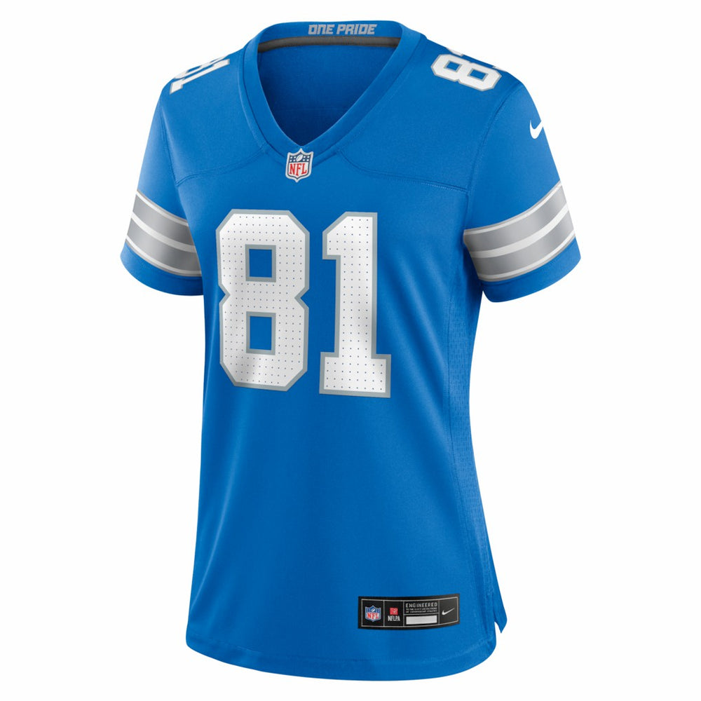 Calvin Johnson Detroit Lions Women's Team Retired Game Jersey - Blue - Nike