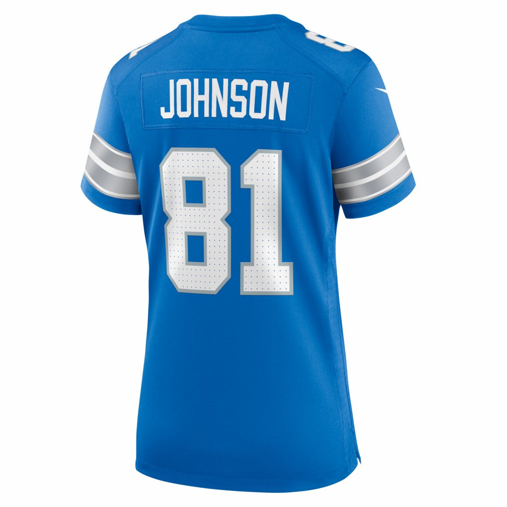 Calvin Johnson Detroit Lions Women's Team Retired Game Jersey - Blue - Nike