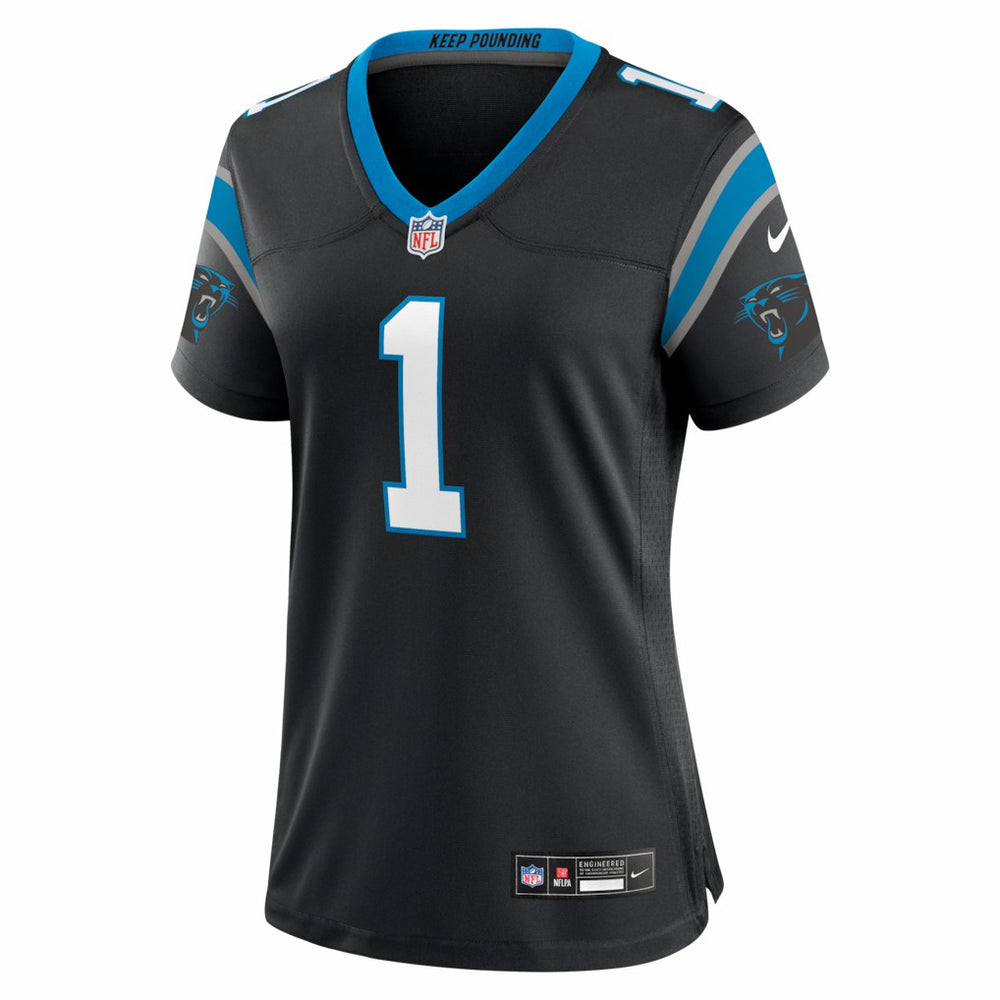 Cam Newton Carolina Panthers Women's Team Retired Game Jersey - Black - Nike