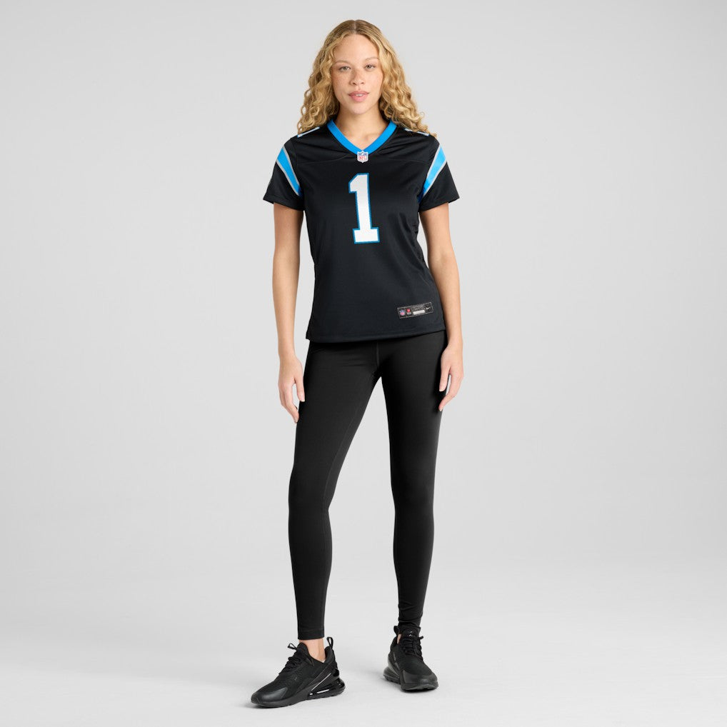 Cam Newton Carolina Panthers Women's Team Retired Game Jersey - Black - Nike