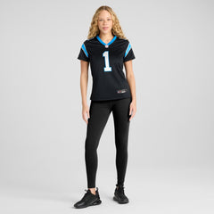 Cam Newton Carolina Panthers Women's Team Retired Game Jersey - Black - Nike