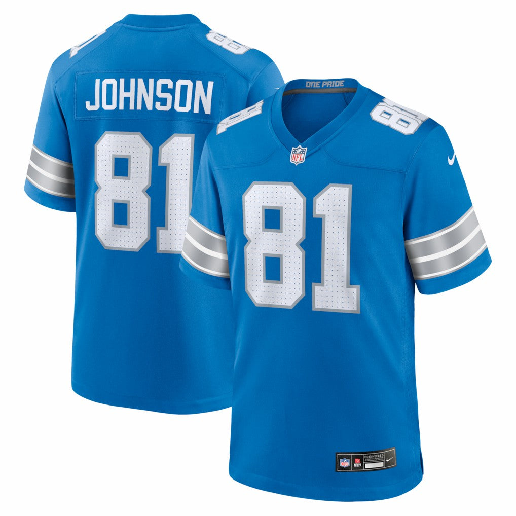 Calvin Johnson Detroit Lions Team Retired Game Jersey - Blue - Nike