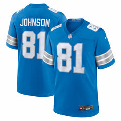 Calvin Johnson Detroit Lions Team Retired Game Jersey - Blue - Nike