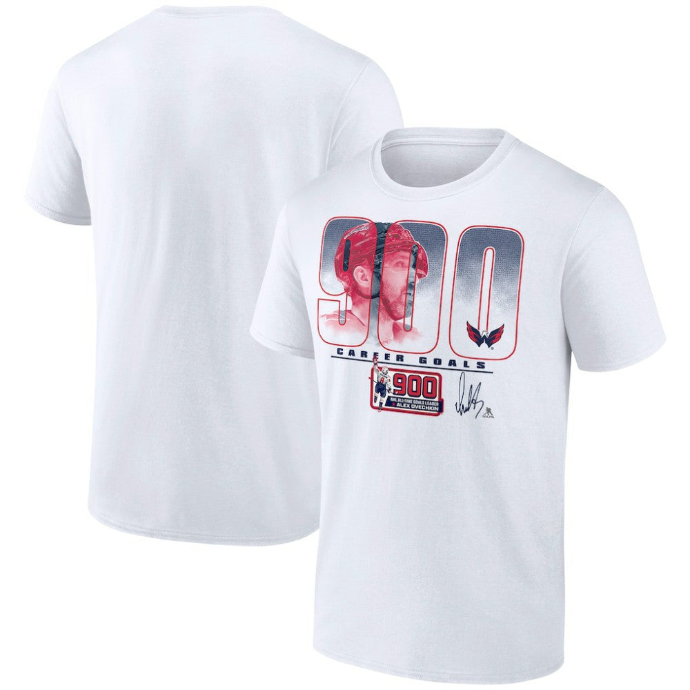 Alexander Ovechkin Washington Capitals 900th Career Goal T-Shirt - White | NHL discount