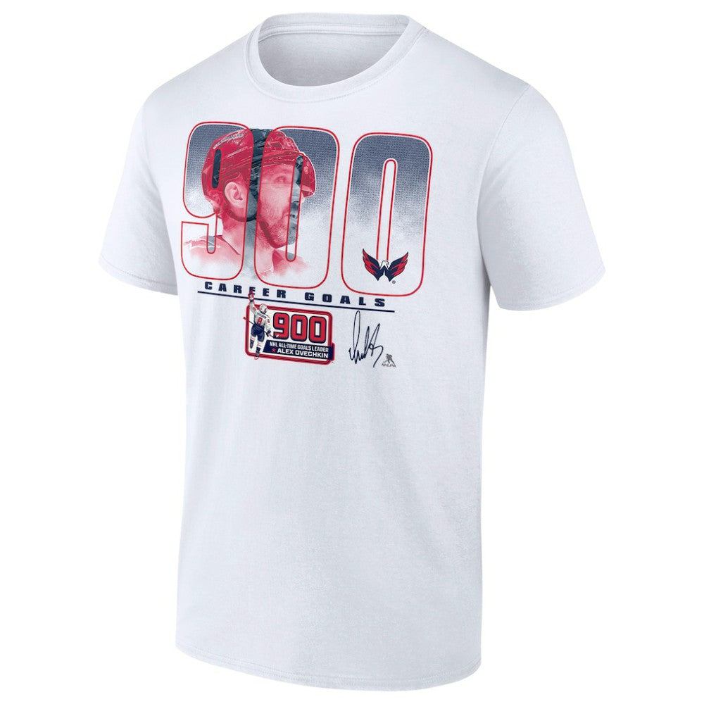 Alexander Ovechkin Washington Capitals 900th Career Goal T-Shirt - White | NHL discount